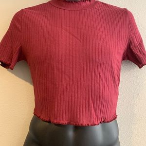 Maroon crop top